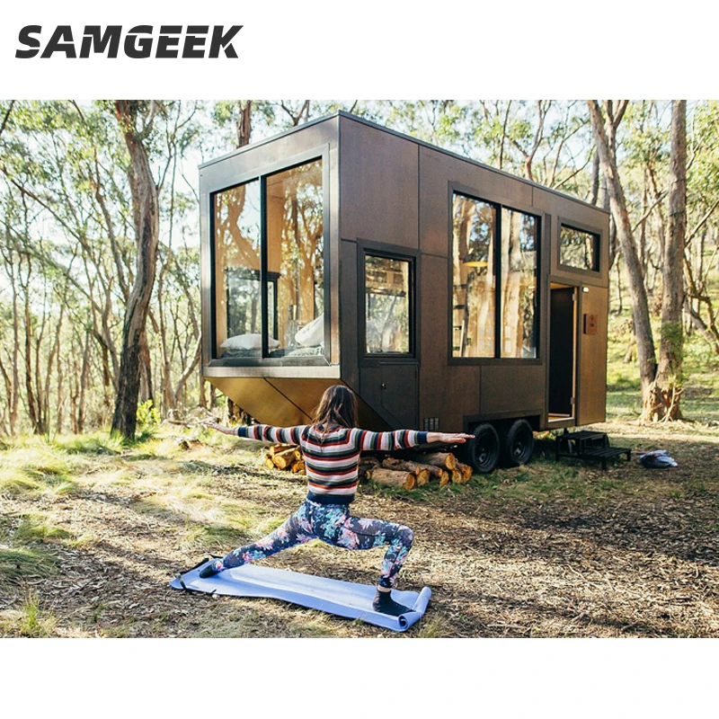 New design prefab expandable container house on wheels mobile small prefab house homes