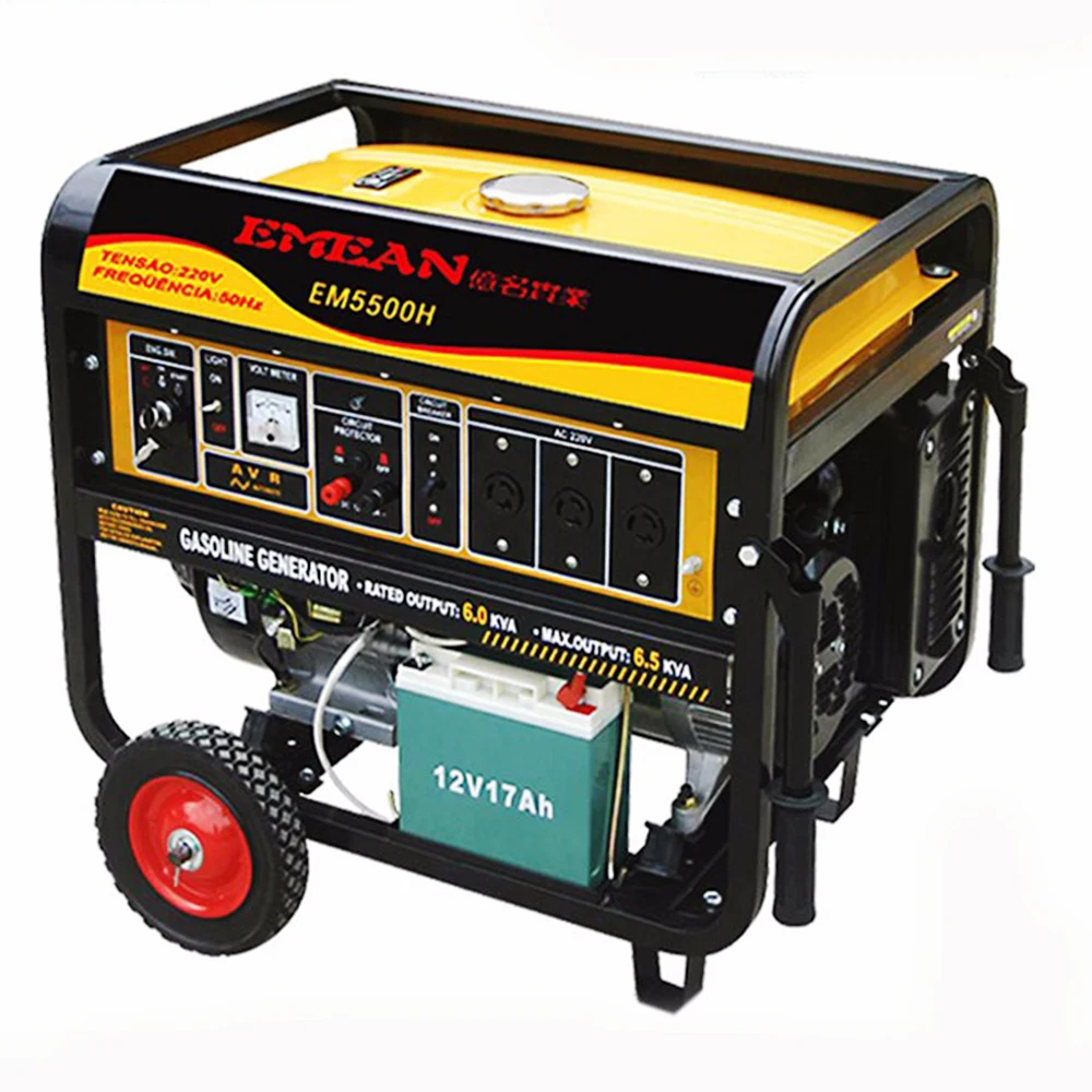zhejiang gasoline generator 5000w 6000w for home use generator benzin generator 5kw 5 kw 5.5kw quiet