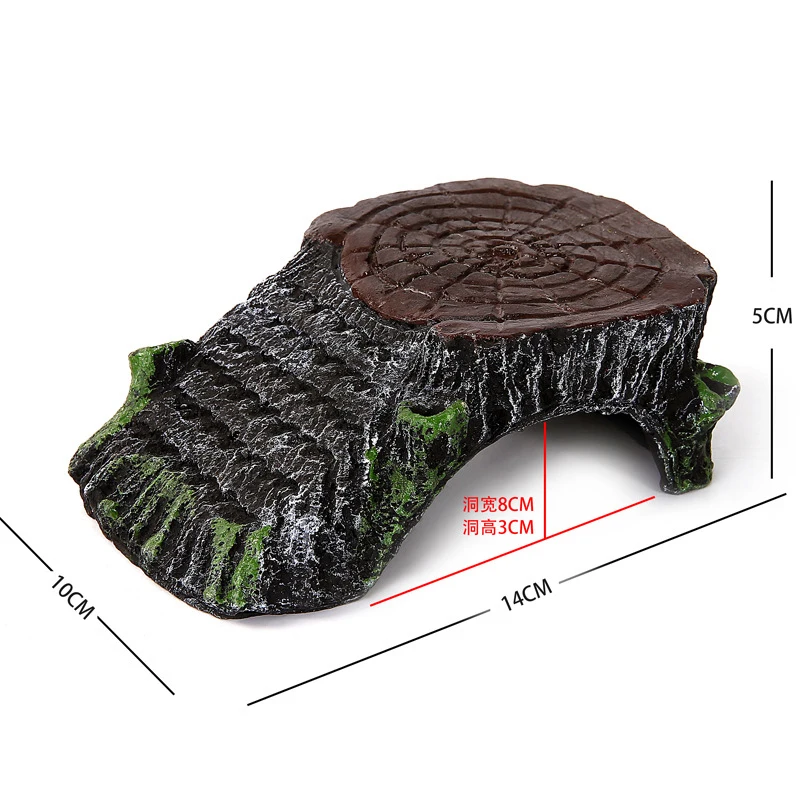 Reptile Turtle Rock Hide Ornament Rockery Hiding Decorative Climbing Terrace Tank Landscape Aquarium & Accessories Decoration