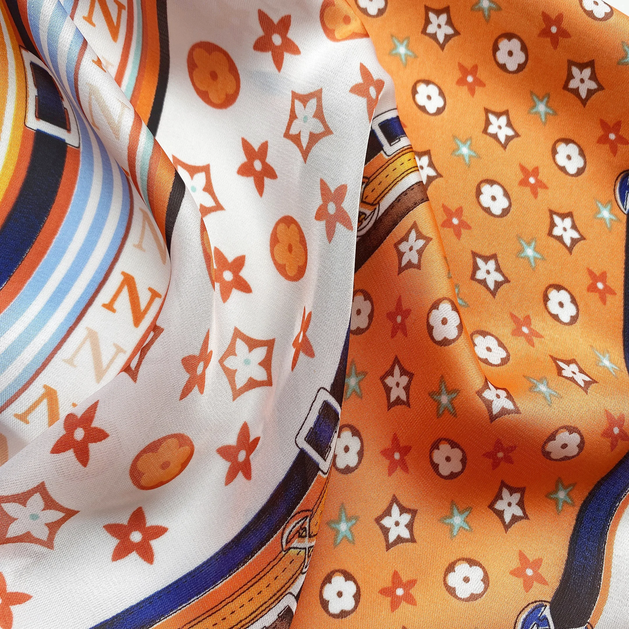 2023 Wholesale Women Scarf Wrap Handkerchief Bandanas Soft foulard hijab Satin 70*70cm Silk Square Scarf For Women