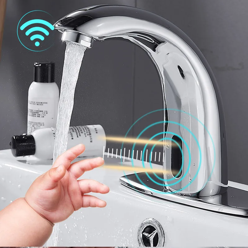 CBM Smart Infrared Sensor Basin Induction Faucet Comercial Automatic Sink Water Taps Direct/Alternating Current (DC/AC) Version