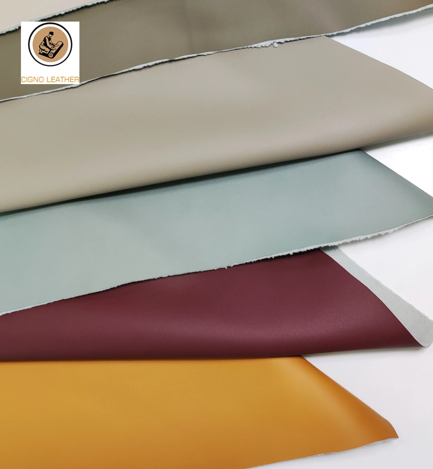 Eco-Friendly Faux Nappa Grain Fabric Waterproof PU Synthetic Leather Sofa Furniture Upholstery Solvent Silicone Stain Bags