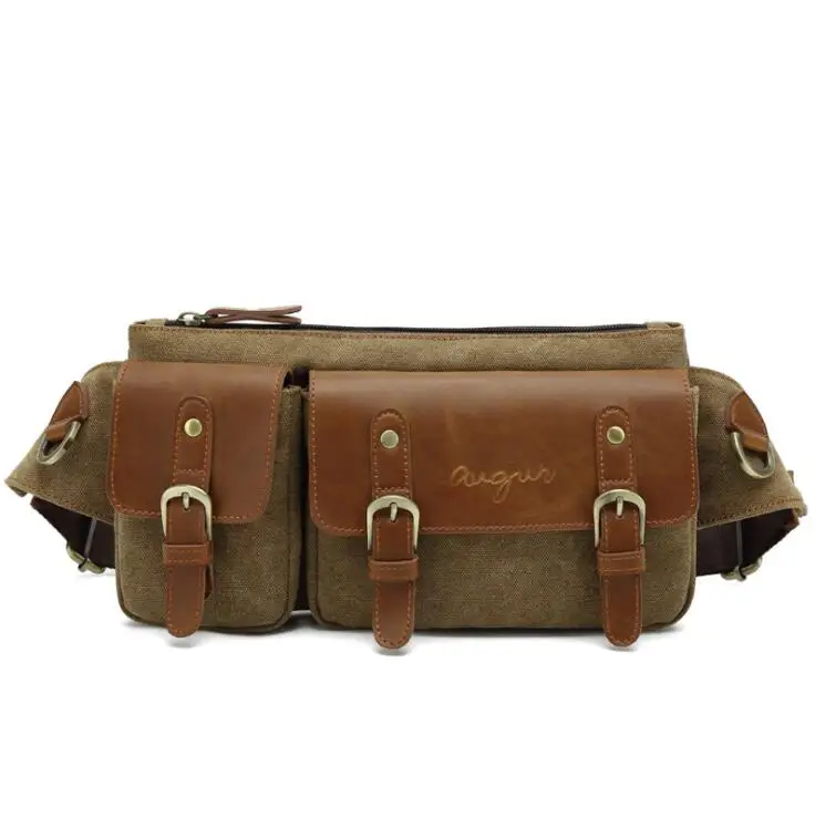 Холщовая уличная многофункциональная поясная сумка, модная повседневная мужская нагрудная сумка через плечо для бега, альпинизма