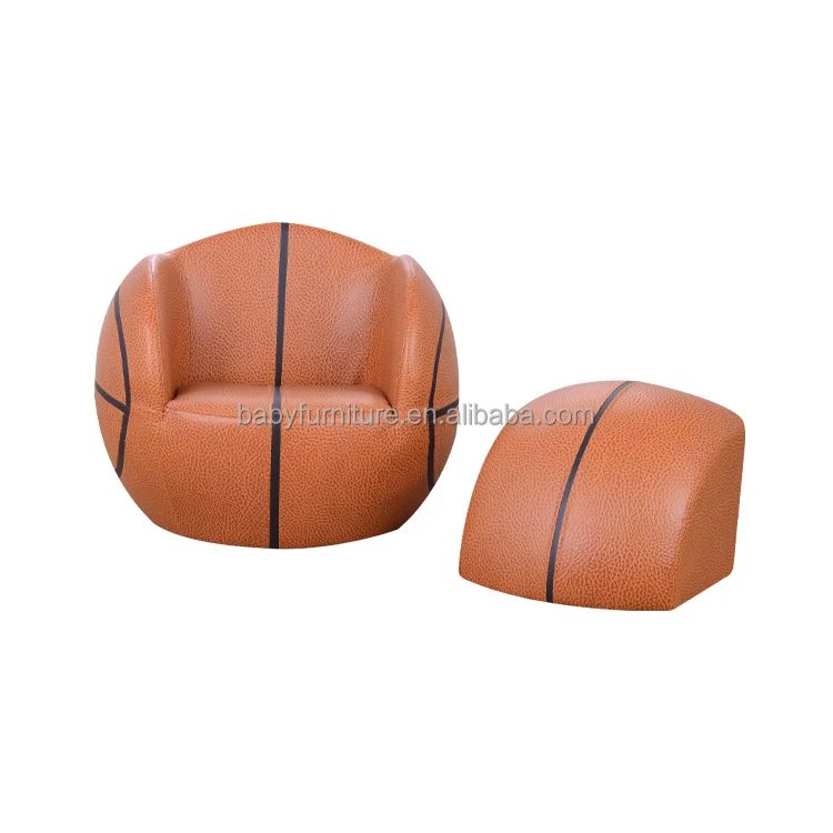 Custom Basketball Kids Sofa Leather Waterproof and Dirt Resistant Combo Set Kids Furniture Wholesale