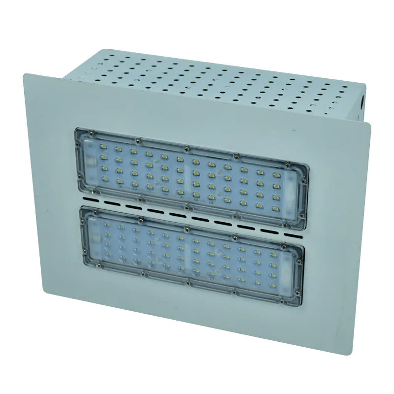  Ip65 на открытом воздухе водонепроницаемые квадратной формы 100W Led-освещение для заправок навес Уличные светильники светодиодные лампы навесного типа газозаправочной