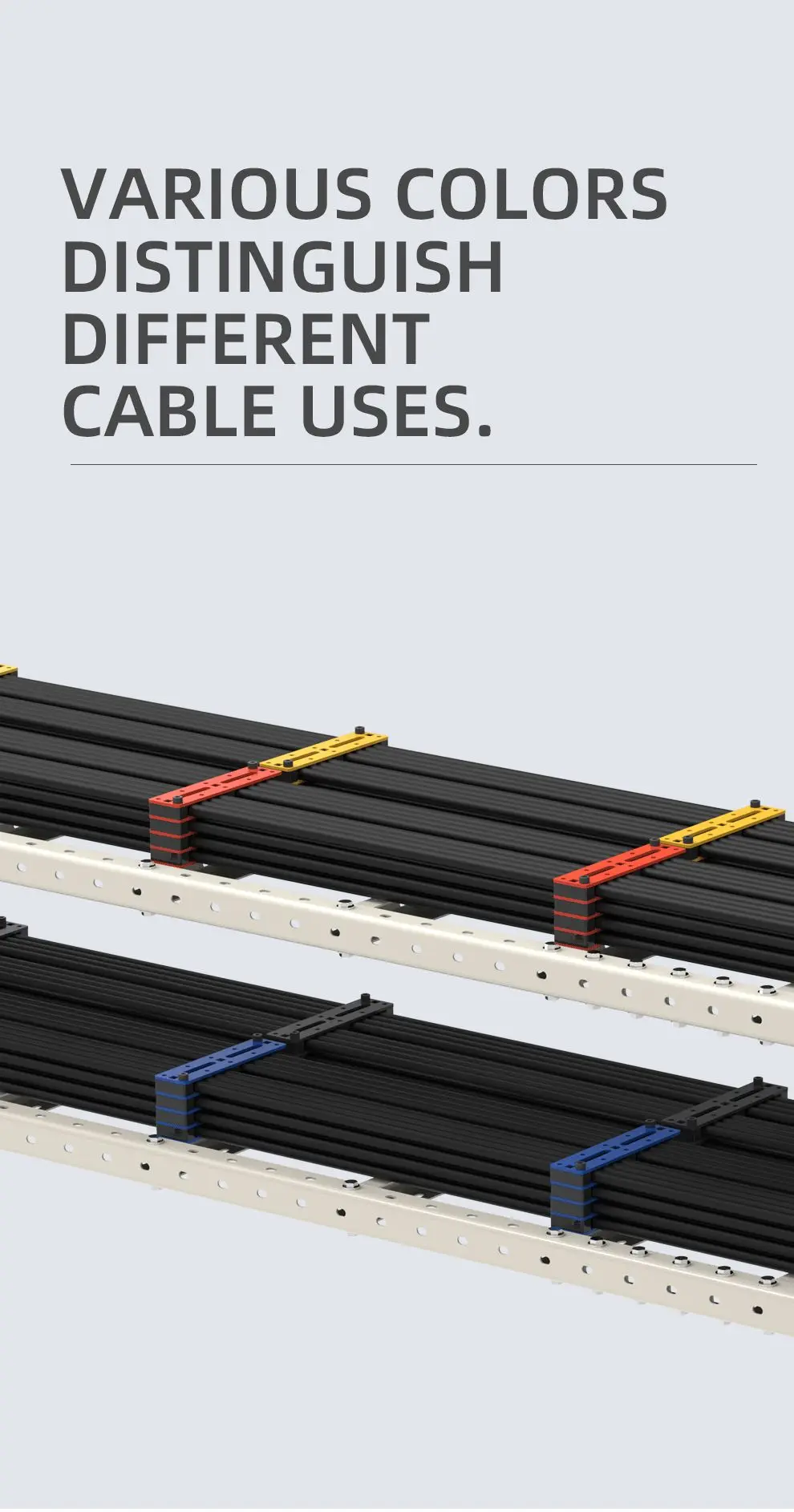 8mm steel cable buckle power cable management cable fixer wire clamp