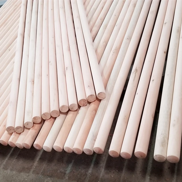 eucalyptus Italian thread  PVC coated handles Broom wooden Stick handles broom stick wooden handles