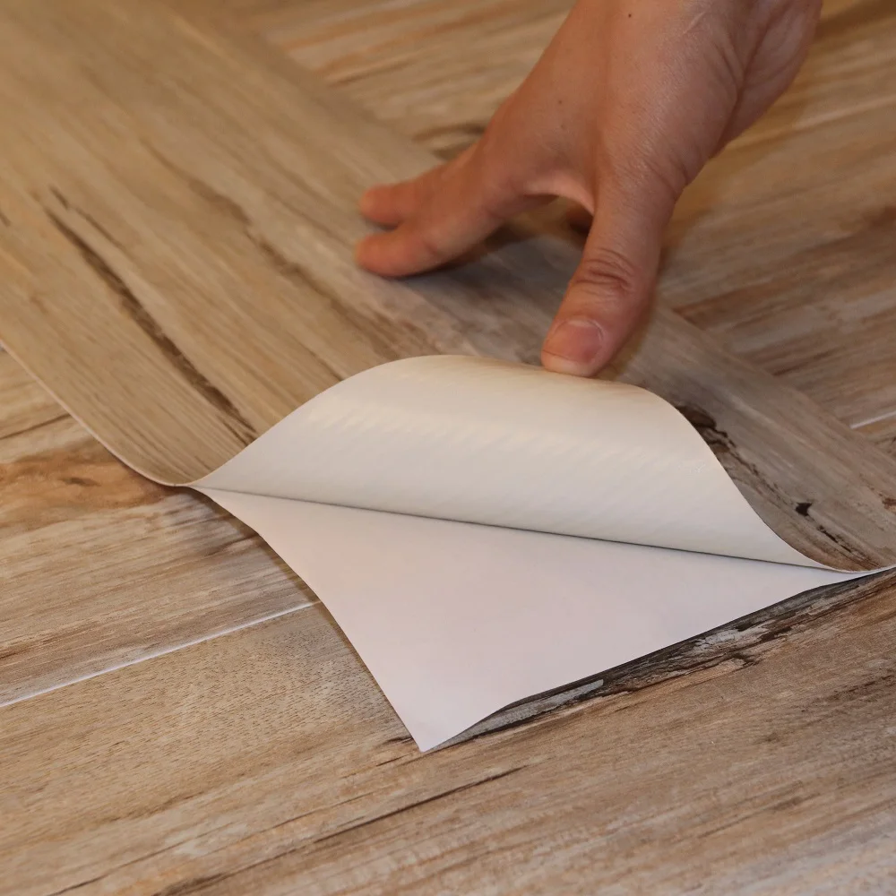 high quality new design self-adhesive peel and stick vinyl tile flooring