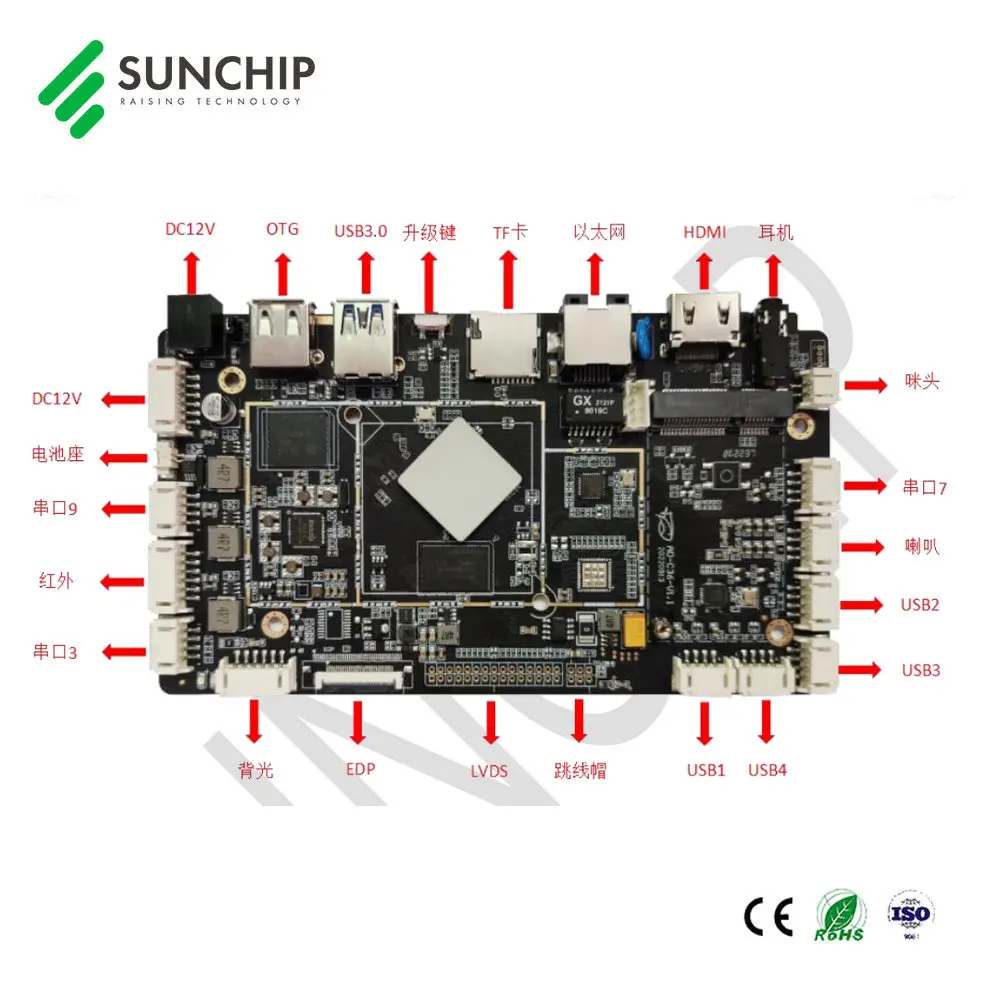 Материнская плата Rockchip RK3566 четырехъядерная материнская AIOT A55 ARM промышленная Встроенная системная для разработки Android 11 0