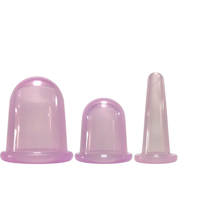 Silicone Cupping Therapy Set for Family 3Pcs Silicone Anti Cellulite Vacuum Massage Cups for Body and Facial Massage