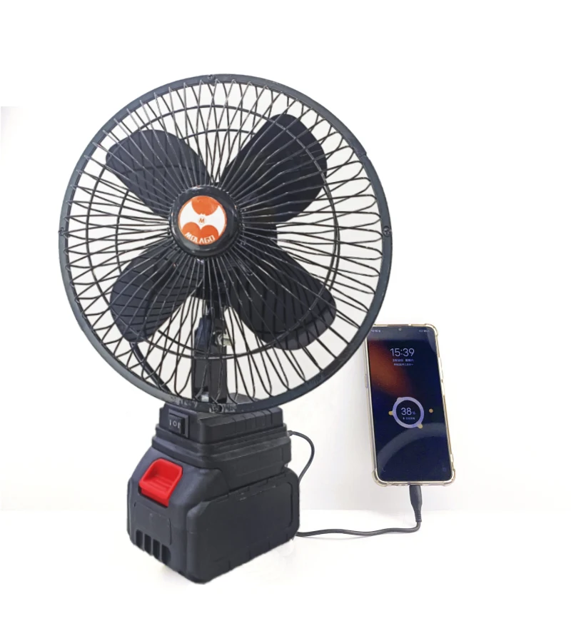 2024  4 8 12 inch Fishing Picnic  portable outdoor fan Metal   lithium battery fan
