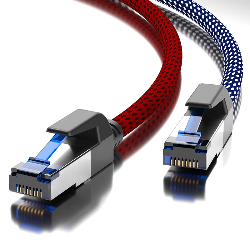 Безгалогенный кабель Rj45 Cat8 Cat 8 Ethernet Net Lan Интернет-кабель 5 м 10 15 20 35 100 6 футов 25 патч-корд