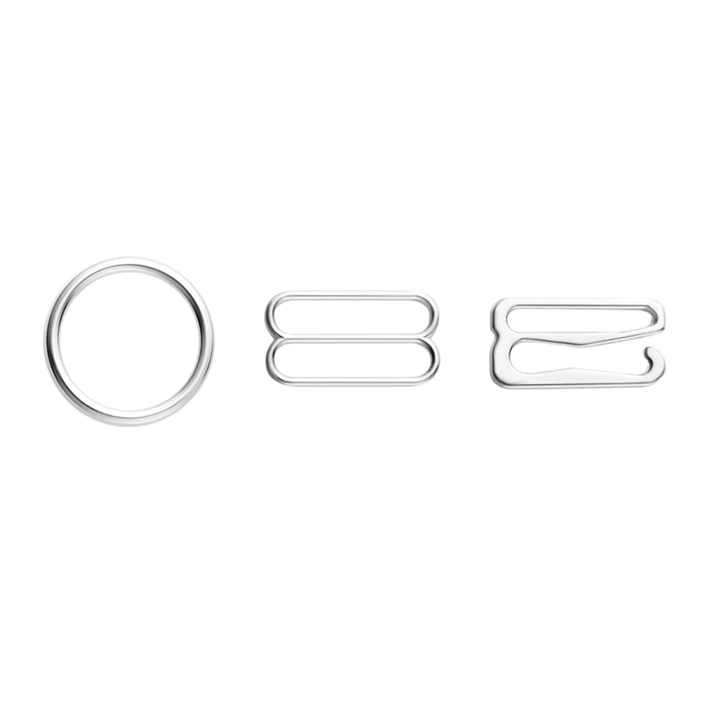 
Environmental protection and high grade China supplier Metal Sliders Bra Buckles straps rings hooks 