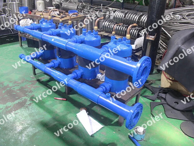 Swimming Pool Heat Pump Screwed Titanium Tube PVC Shell  Heat Exchanger