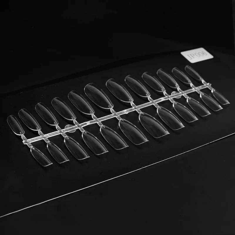 Home DIY nail salon extra short almond nail tips full cover press on round square nail tips