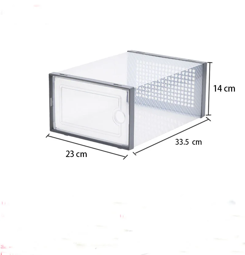 Wholesale Eco Friendly Stable Clear Side Opening Collapsible Competitive Price Shoe Box Storage Plastic Modern