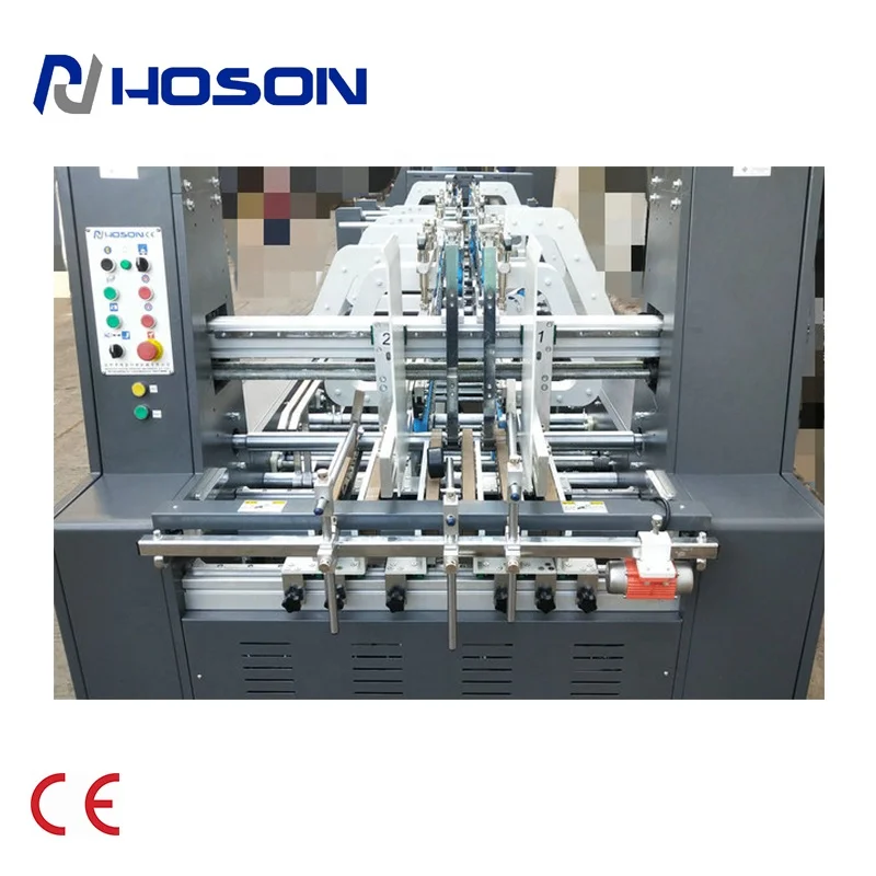 ZH-1000BFT-HM Automatic High Speed  Folding Boxes Gluing Machine with Memory Function and Cold Glue Spray Gluing System