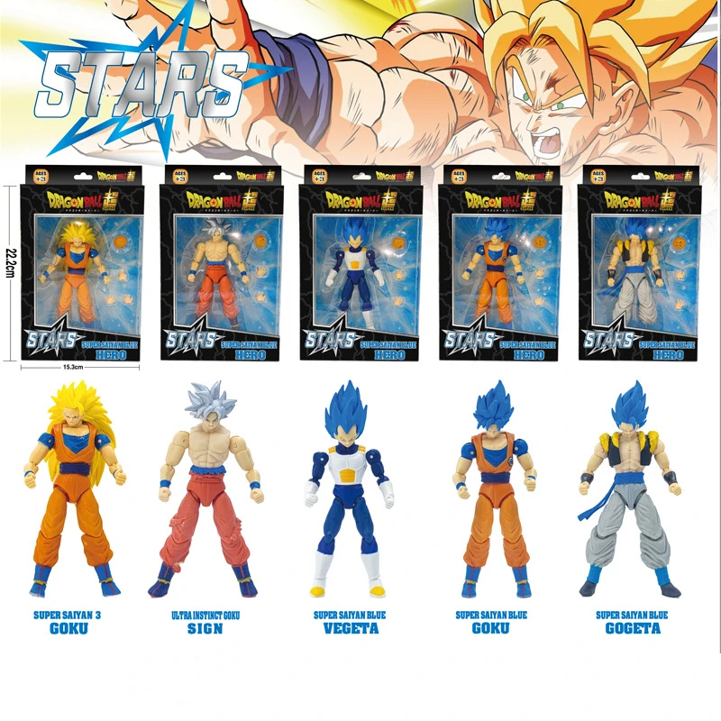 16-18cm DBZ  Shf Goku Vegeta Super Saiyan Gogeta Action Figure PVC Collection Model Toys