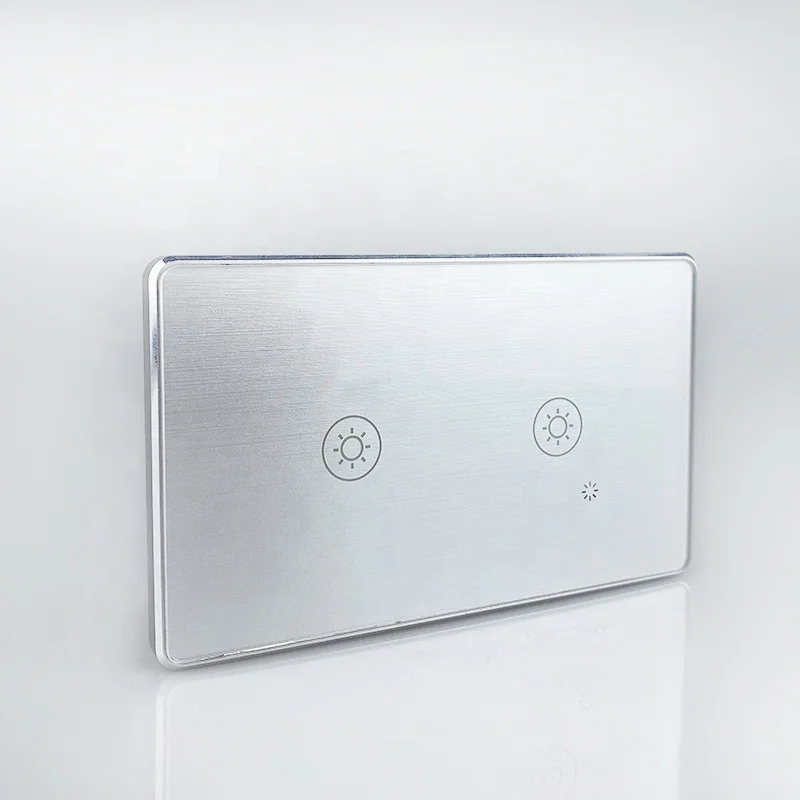 Tuya Smart Life APP US Standard Wifi 2 gang Smart Touch Wall  Switch With Google home or Amason Alexa or Ifttt