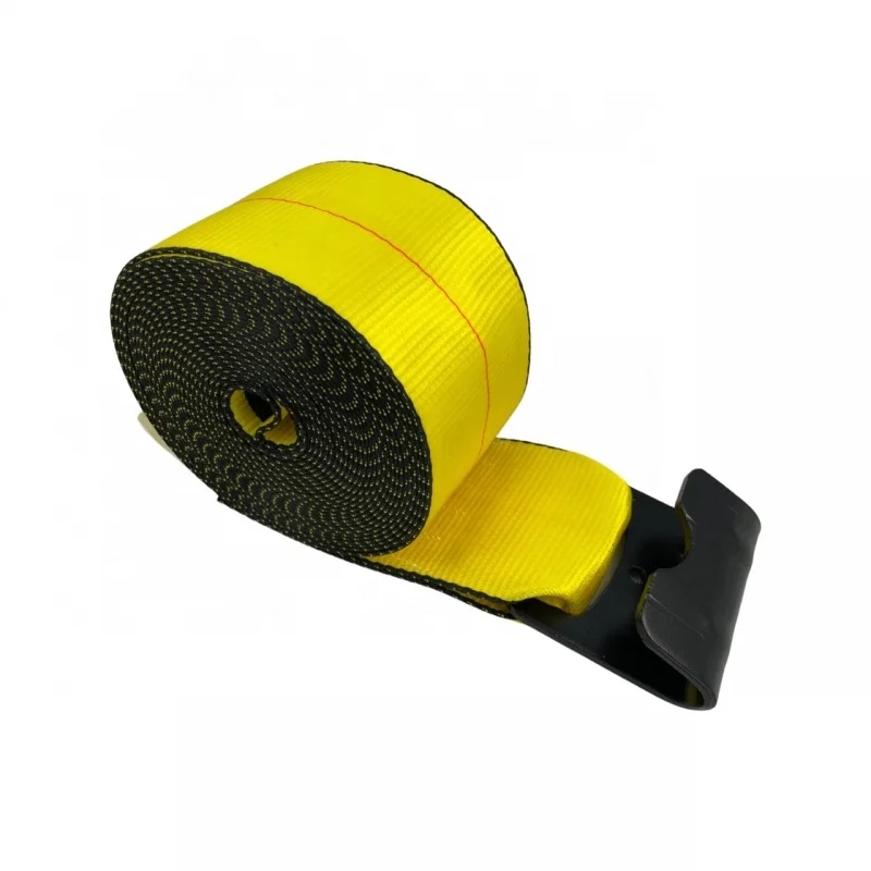 Ningbo direct manufacturer producing polyester ratchet tie down straps 4 inch 30ft 40ft winch straps with flat hook