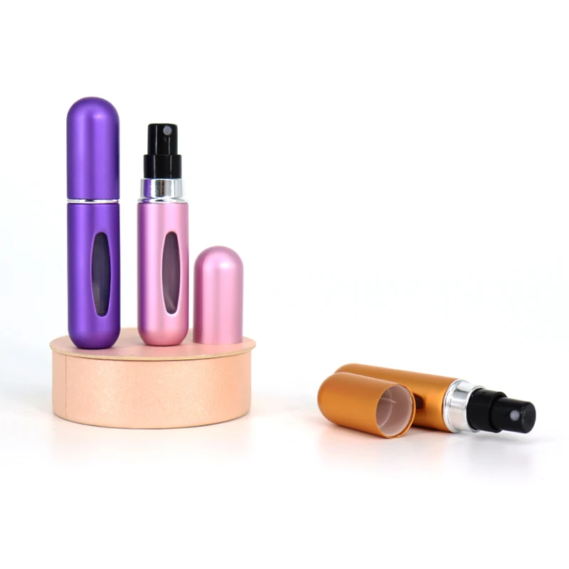 Hot Sale Empty 5Ml Colorful Perfume Atomizer Metal Mini Travel Portable Refillable Perfume Spray Bottle