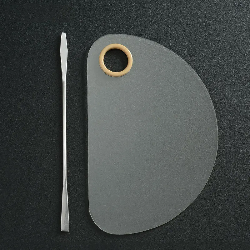 Перфорированная пустая Палетка теней для век в форме бабочки, контурная Палетка из нержавеющей стали для смешивания косметики на заказ, Палетка для макияжа с лопаткой