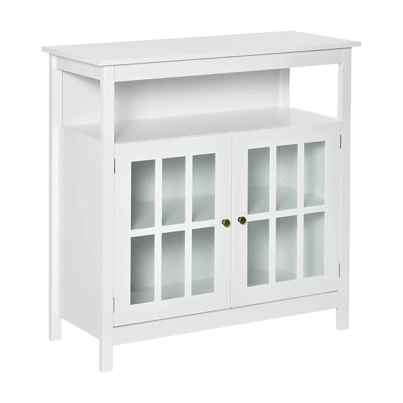 Multifunctional Solid Wood Storage Classic Sideboard Cabinet Antique 2-door MDF Wooden Buffet/ Dining Room Storage Cabinet