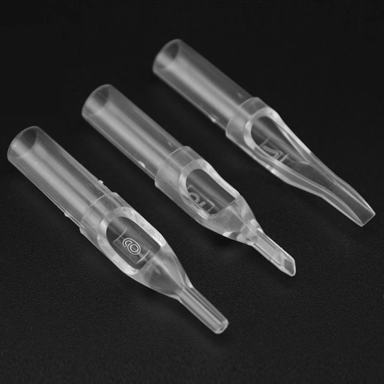 Оптовая продажа, высококачественные одноразовые тату-наконечники, блистерная упаковка, иглы и наконечники для тату-машинки, прозрачный наконечник для татуировки