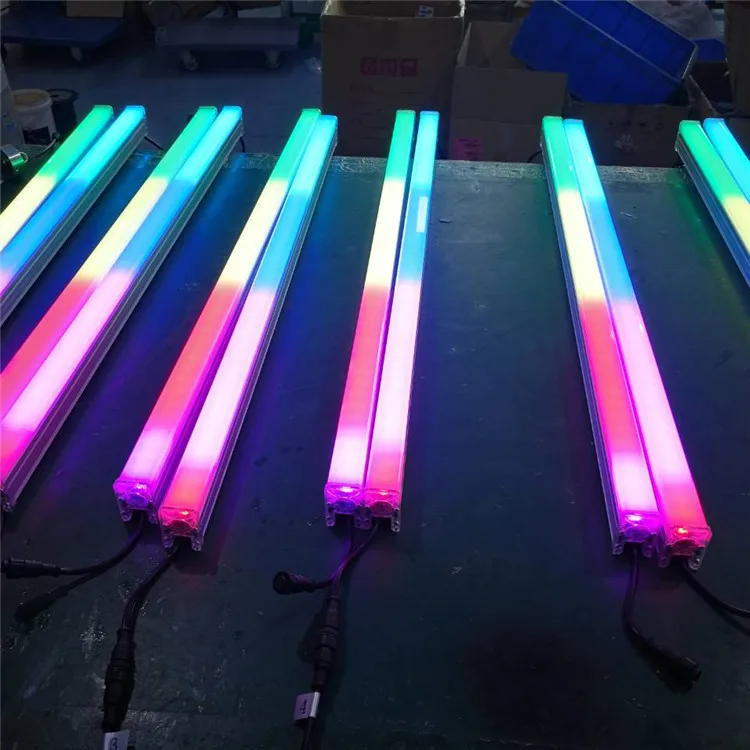  Наружное фасадное освещение 12 В постоянного тока DMX RGB Светодиодная трубчатая