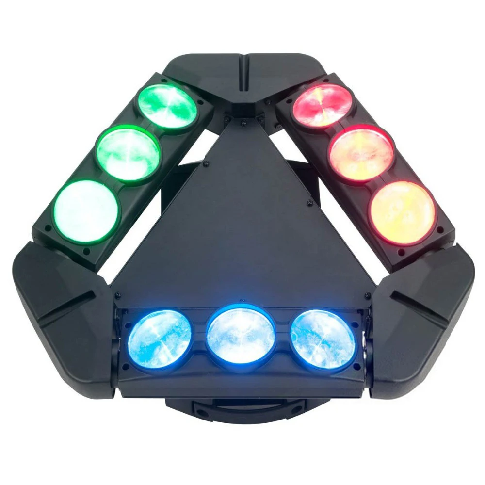 Moving club bar dj disco light three sides 9 eyes spider light 9x15w RGBW 4in1 led head beam light