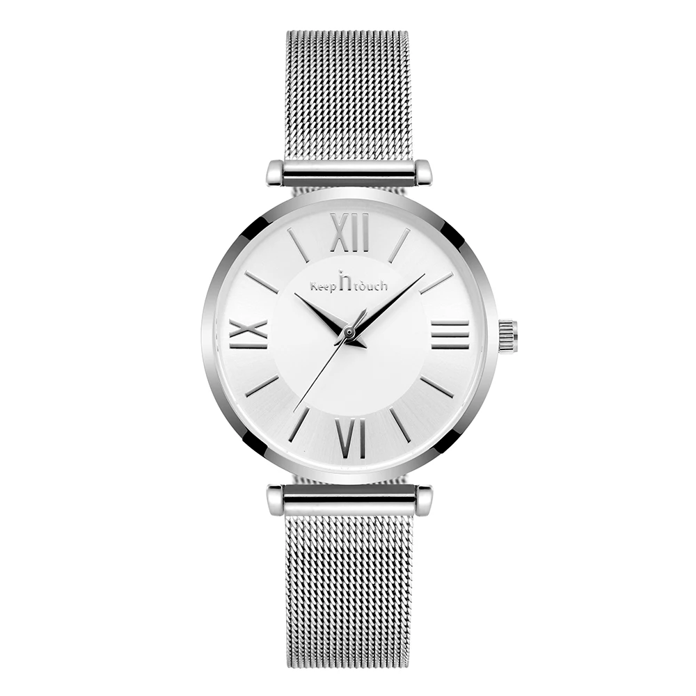 Japan Movt Quartz Stainless Steel Back Water Resistant Lady Wrist Watch Women