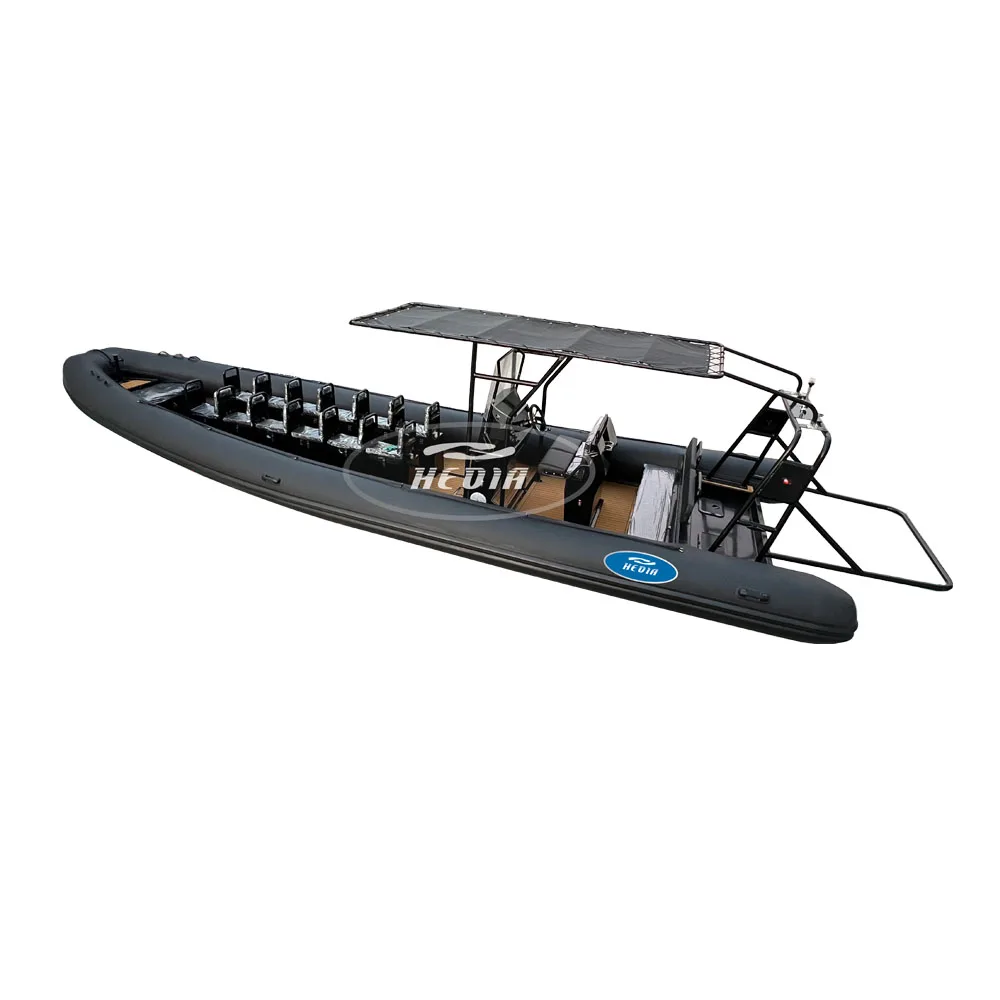 CE rhib 25ft hypalon 20 человек Стекловолоконный Корпус Надувная лодка 960 половина верхней лодки
