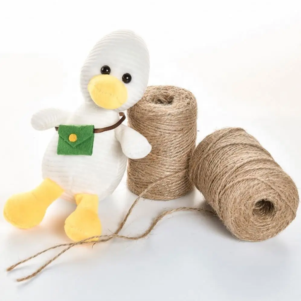 Qingyun 100% Natural Jute Braided Twisted Rope DIY Decoration Cord 1mm~50mm Recyclable sisal Packaging Rope
