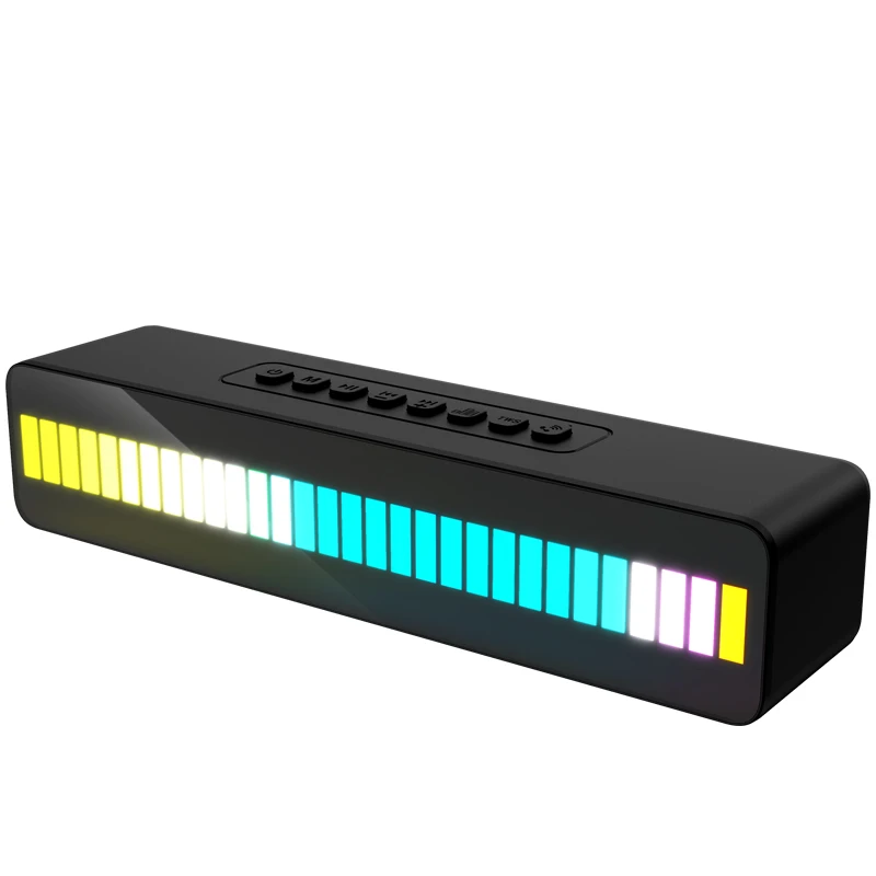 Динамик с пикапом музыки Rgb полоса светодиодное кольцо для видео прожектор распознавания ритма лампа панель трубка настенное аудио светодиодная