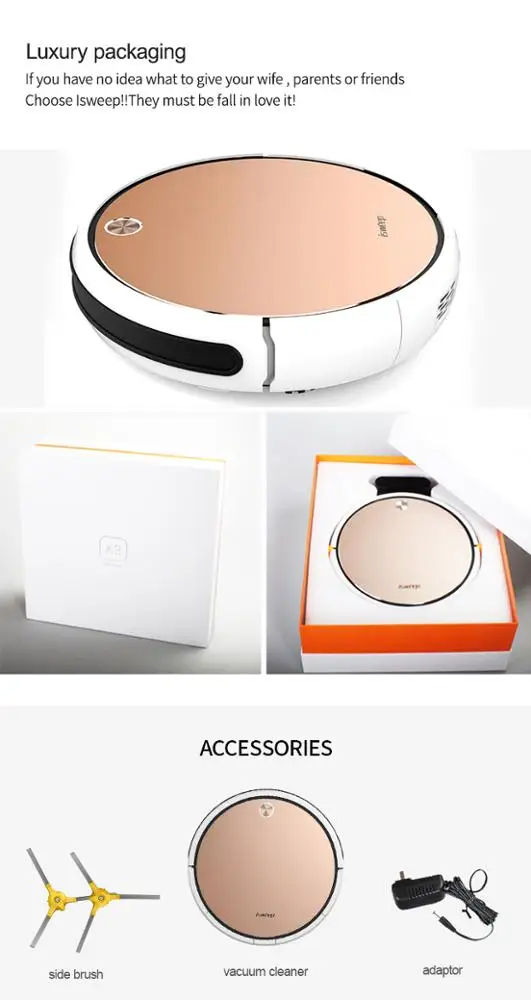 Automatic Robot Vacuum Cleaner Vacuum Robot China With APP WIFI for Carpet Floor