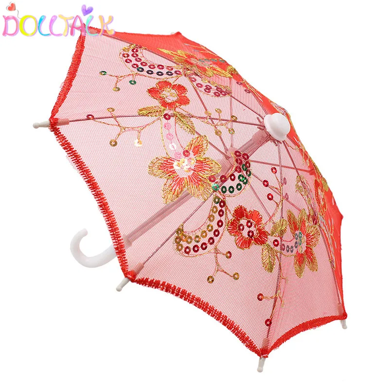 dollhouse toy doll umbrella flower lace doll umbrella
