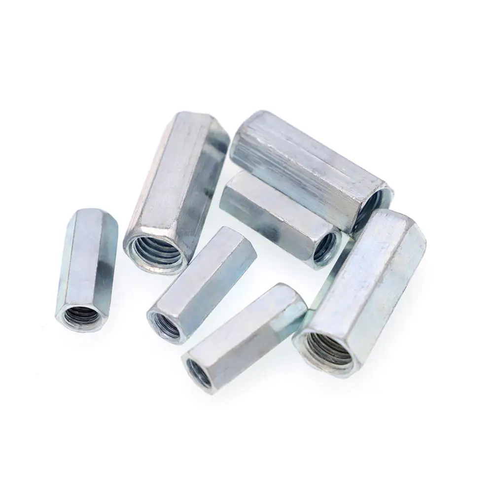 Manufacturing Color Copper Brass Ss M4 M3 Hexagon Connecting Long Hex Coupling Nut