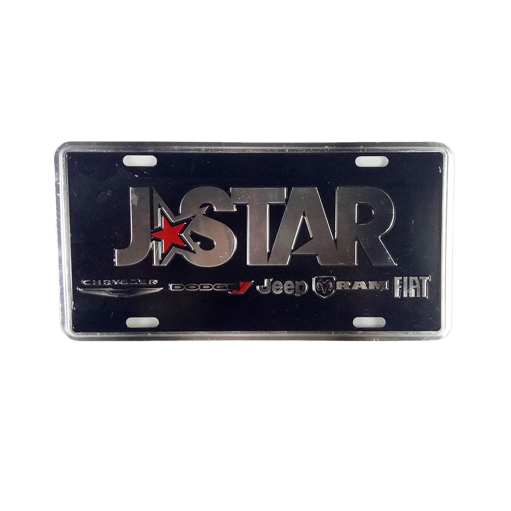 Latest Car Billboard Black Reflective Car Mini decoration car lisence plate