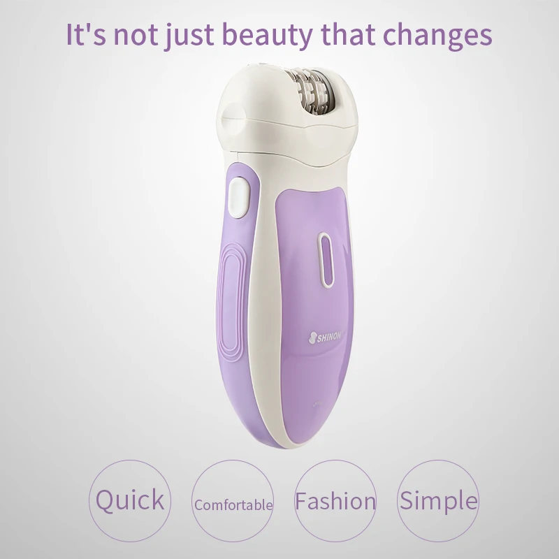 SHINON SH7816 Multifunctional 3 In 1 Rechargeable Electric Female Shave Epilator Hair Remover Handset Women