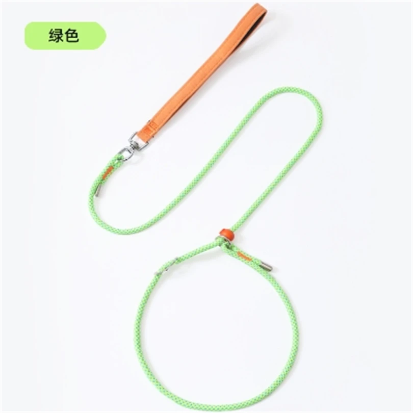 Dog Training Leash with Metal Stopper Durable No Pulling Dog Lead Leash Comfortable Handle Nylon Duty Rope Slip Lead Dog Leash