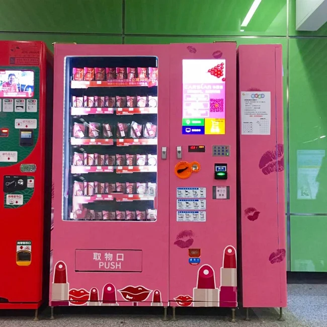 Mini eyelash vending machine touch screen wigs for black women vending machine