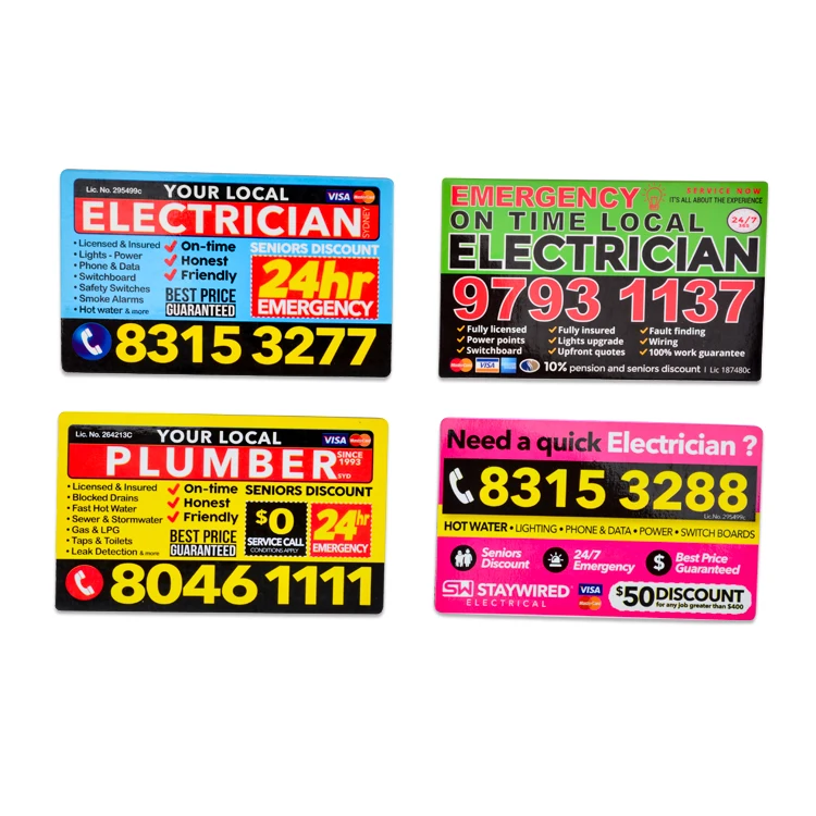 China cheap printing fridge magnet,promotional business card Sydney magnet