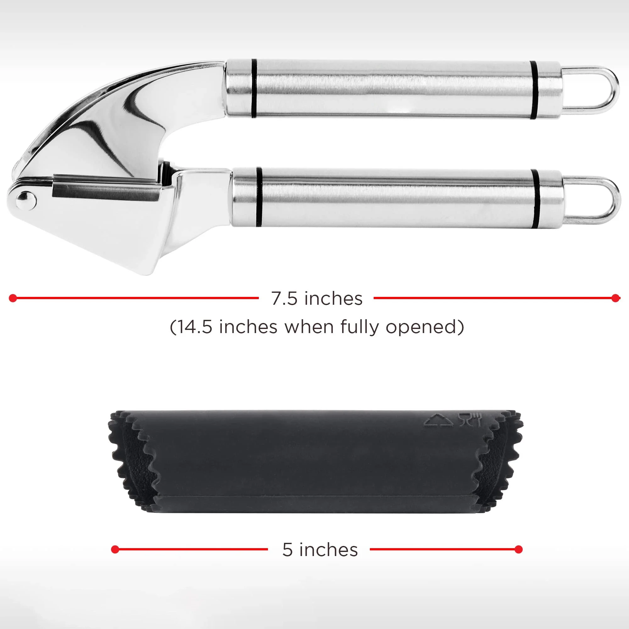 Keyo Squeeze Handle Multifunction Kitchen Premium Stainless Steel Garlic Press