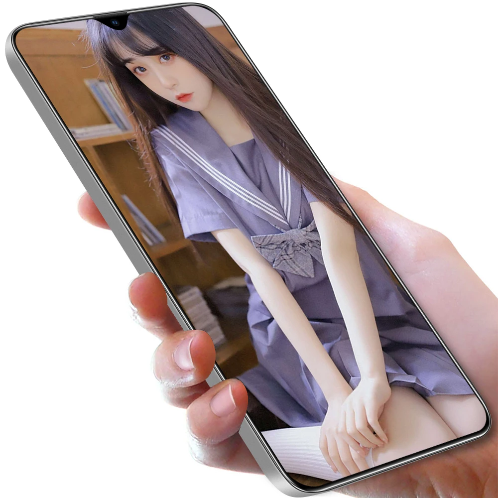 
2021 new mobile phone P50pro water drop large screen Android smartphone 