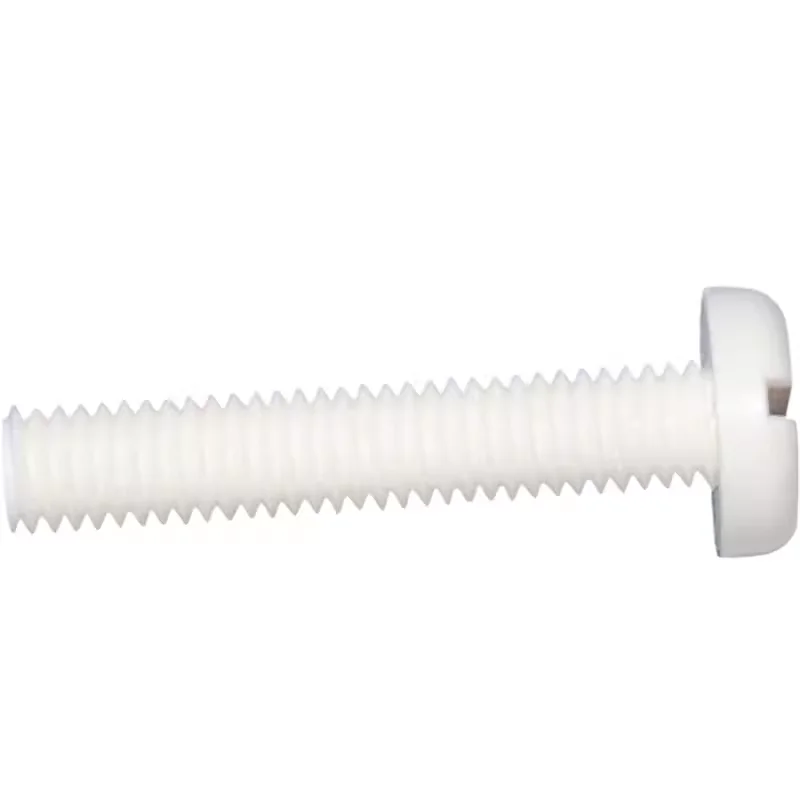 Plastic Slot Pan Head Polypropylene PP Plastic  bolt  plastic screw and nut