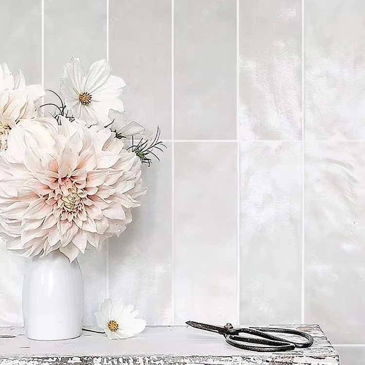 Modern Handmade High Glossy Glazed 100*100mm Ceramic Tile 60*240mm Handmade Tile Kitchen Bathroom Wall Backsplash Ceramic Tile