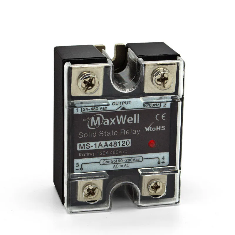 MS-1AA48120 120A 90-280vac control 24-480vac реле нагрузки ssr