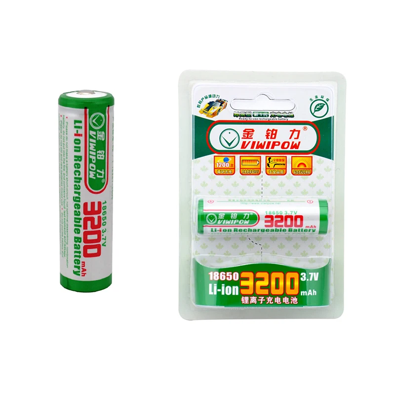 High capacity lithium ion battery 3.7V 18650 li ion battery with PVC package