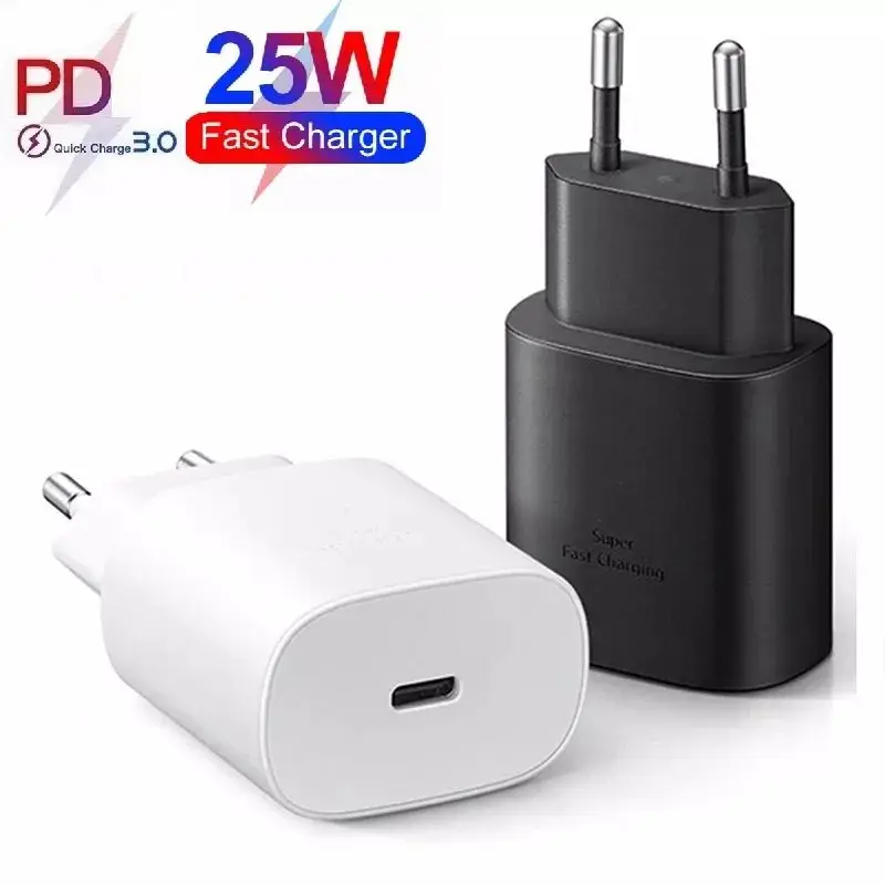 Wholesale Mobile Phone Accessories 3 Pin Usb-c Wall Charger US Type C Plug Usb C Adapter 25w Super Fast Charger For Note 20 S20