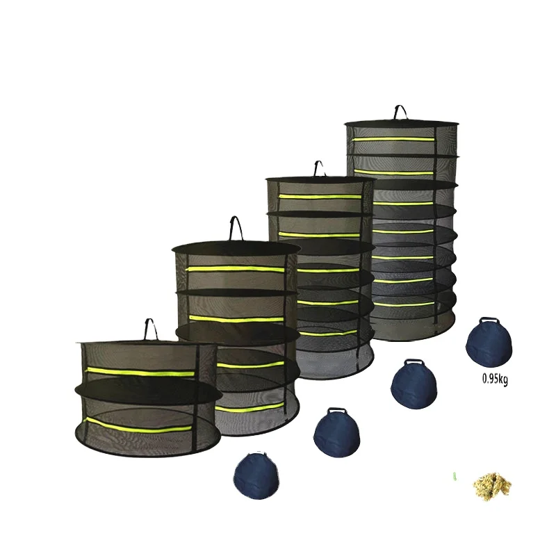 Agricultural Outdoor Storage Detachable Foldable Hanging Food Vegetable Plant Mesh Dryer Rack Herb Drying Nets